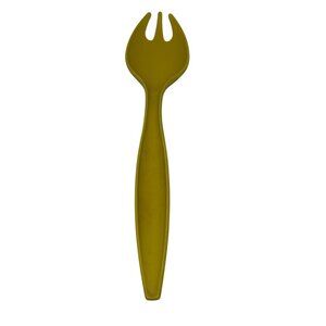 VTG Tupperware Yellow Plastic Spork 12" Mid-Century Modern Salad Server Utensil